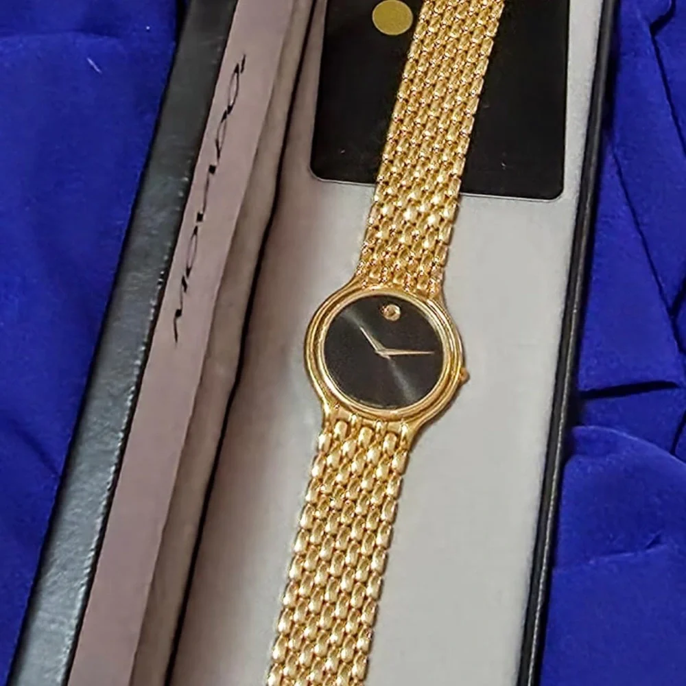 Movado Mens Classic 1980s Swiss Made Gold Tone Mens Watch